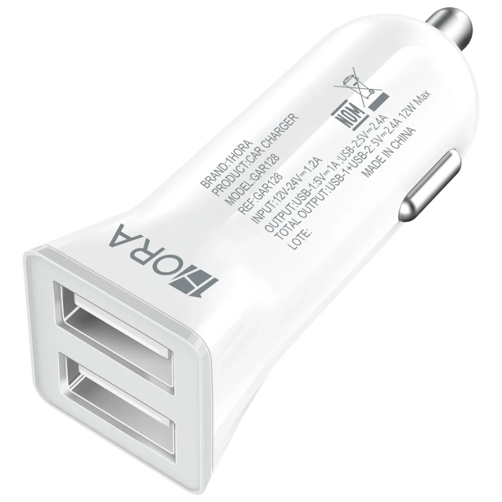 FONTE VEICULAR 2 USB 12W GAR-128